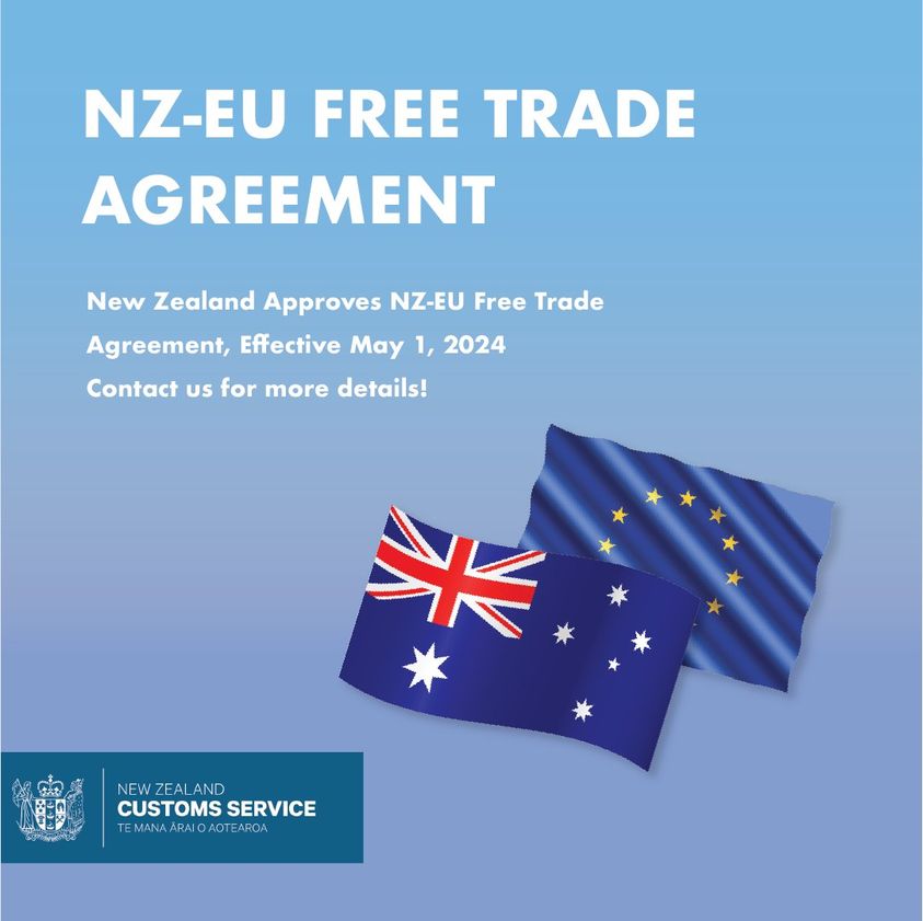 NZ-EU Free Trade Agreement to take effect on May 1, 2024